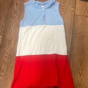 Little English Tricolor Sleeveless Dress
